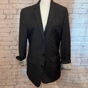 Ben Sherman boyfriend blazer grey pattern